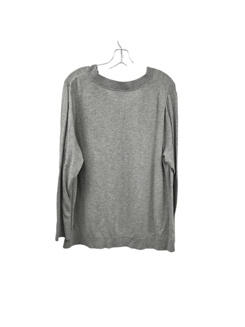 J. Jill Womens Lightweight Sweater V-Neck Gray Size XL - Picture 7 of 9